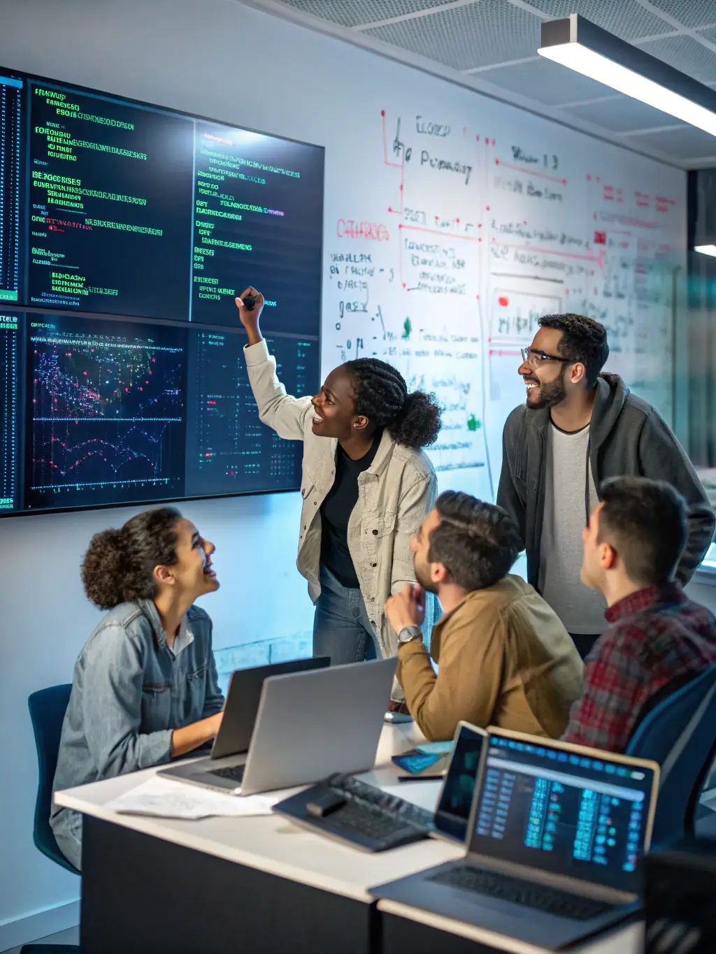 A visual representation of GIANA's AI experts designing a custom AI agent, highlighting the collaborative and innovative aspects of the design process.