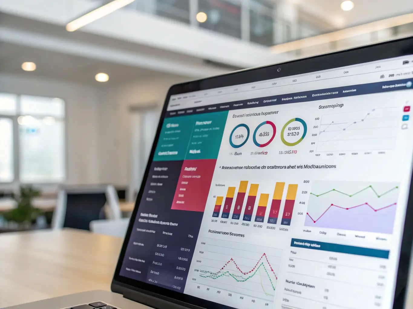 A clean and transparent financial dashboard displaying donor contributions and fund allocation, highlighting the AI's role in ensuring financial transparency.